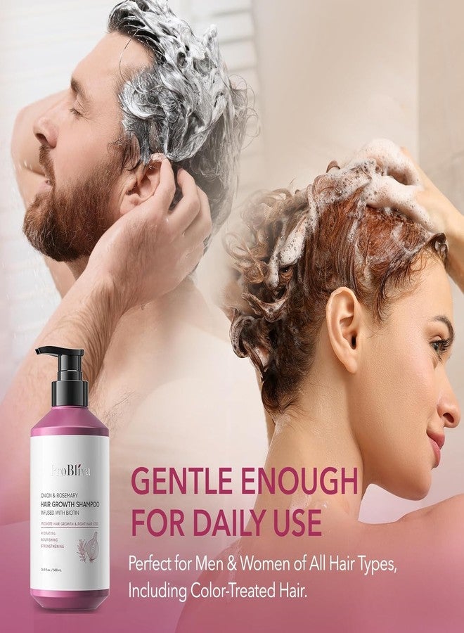 ProBliva Onion & Biotin Hair Growth Shampoo: Rosemary Infused Shampoo for Hair Loss and Thinning Hair - Promotes Healthier, Thicker and Stronger Hair for Women and Men - Image 2
